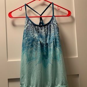 Blue ombré pattern tank top Athletic